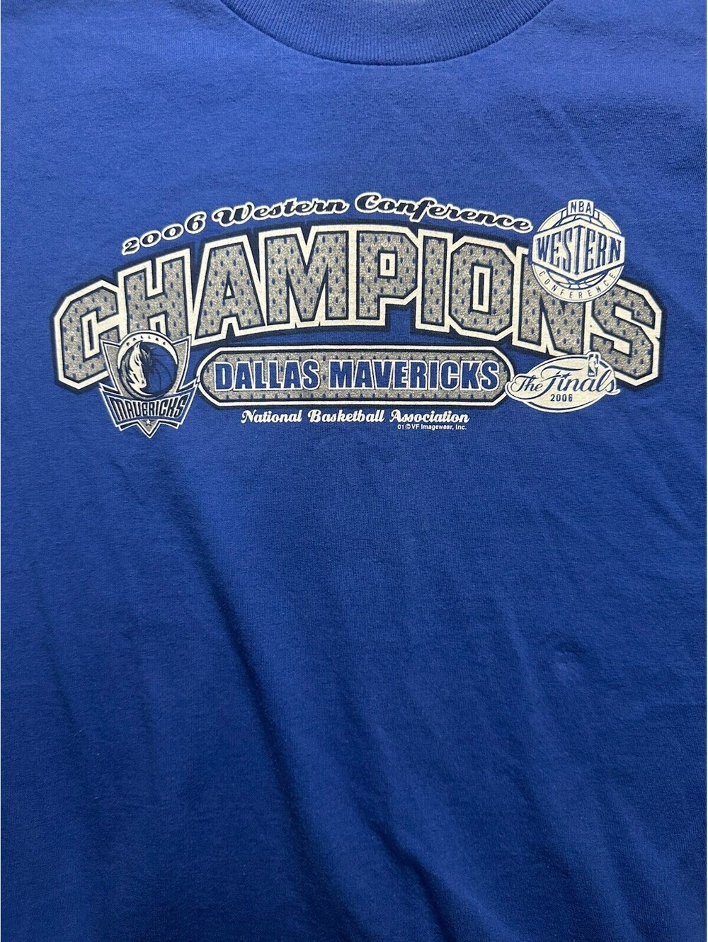 2006 Dallas Mavericks Western Conference Champions NBA Finals Shirt XL Blue